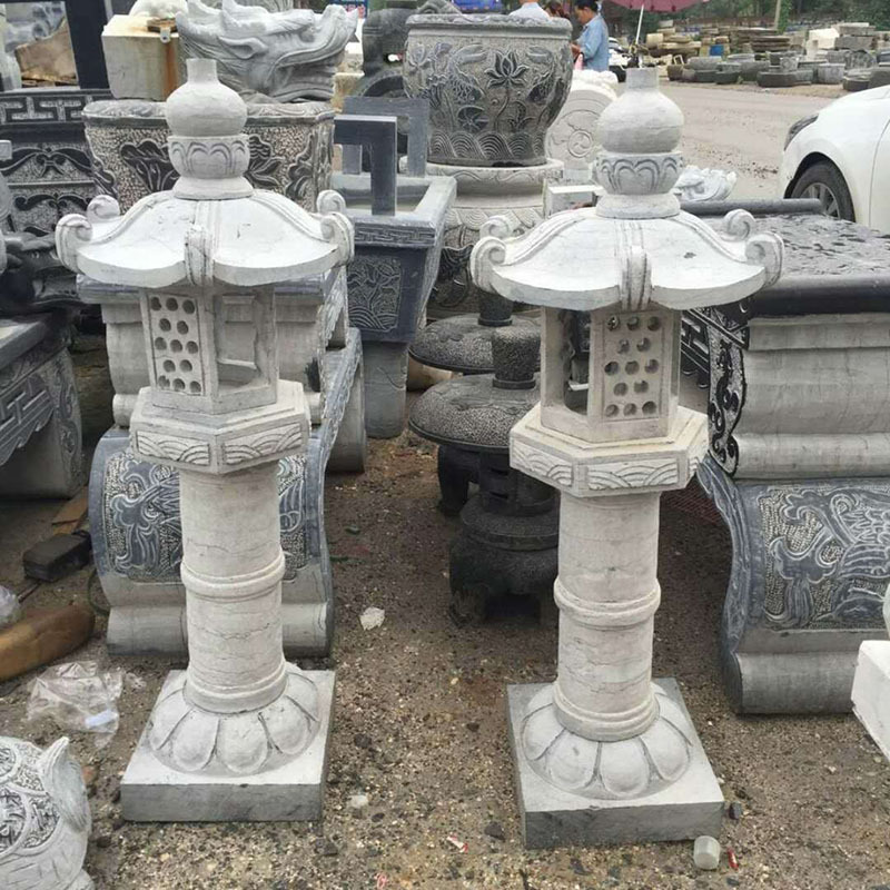 Granite stone lanterns